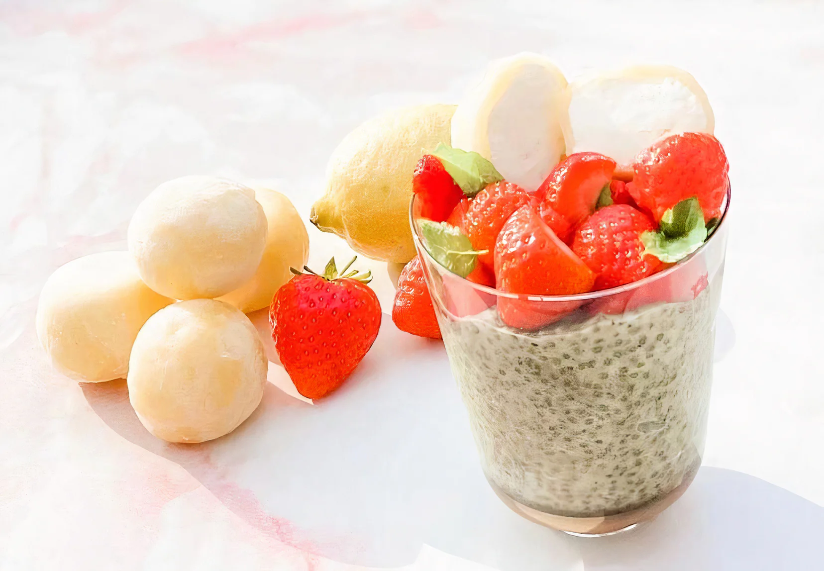SUN-KISSED CITRUS MIGHTY MATCHA CHIA PUDDING - Little Moons France